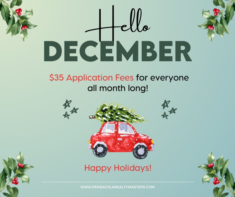 affordable application fees Pensacola rentals